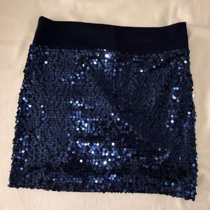 Blue Sequin Skirt